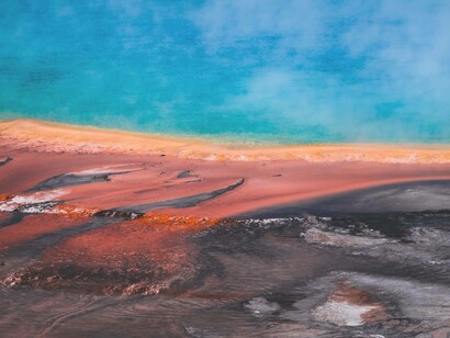 One of the hot springs of Yellowstone National Park, US