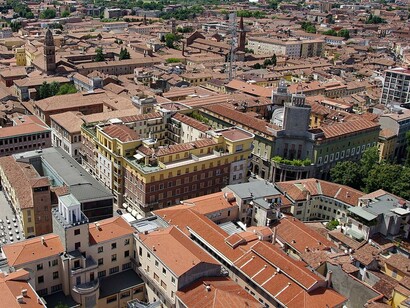 Veduta aerea di Cremona, Italia