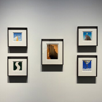Guy Billout, Quiet catastrophes, exhibition view. Courtesy of Philippe Labaune Gallery
