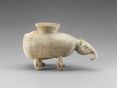 Elephant-shaped ritual vessel with Tortoise motif 코끼리 모양 제기 (제사에 쓰이는 그릇), Joseon dynasty (1392–1897). Courtesy of Denver Art Museum