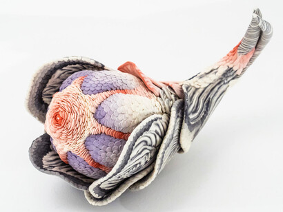 Konno Tomoko, P-cell, 2015, stoneware with nerikomi. Courtesy of Onishi Gallery, New York