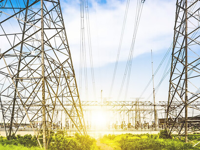 The intricate nexus of energy resources, geopolitics, and diplomacy through a striking image of a high voltage tower, symbolizing the power dynamics and international relations influenced by oil and gas