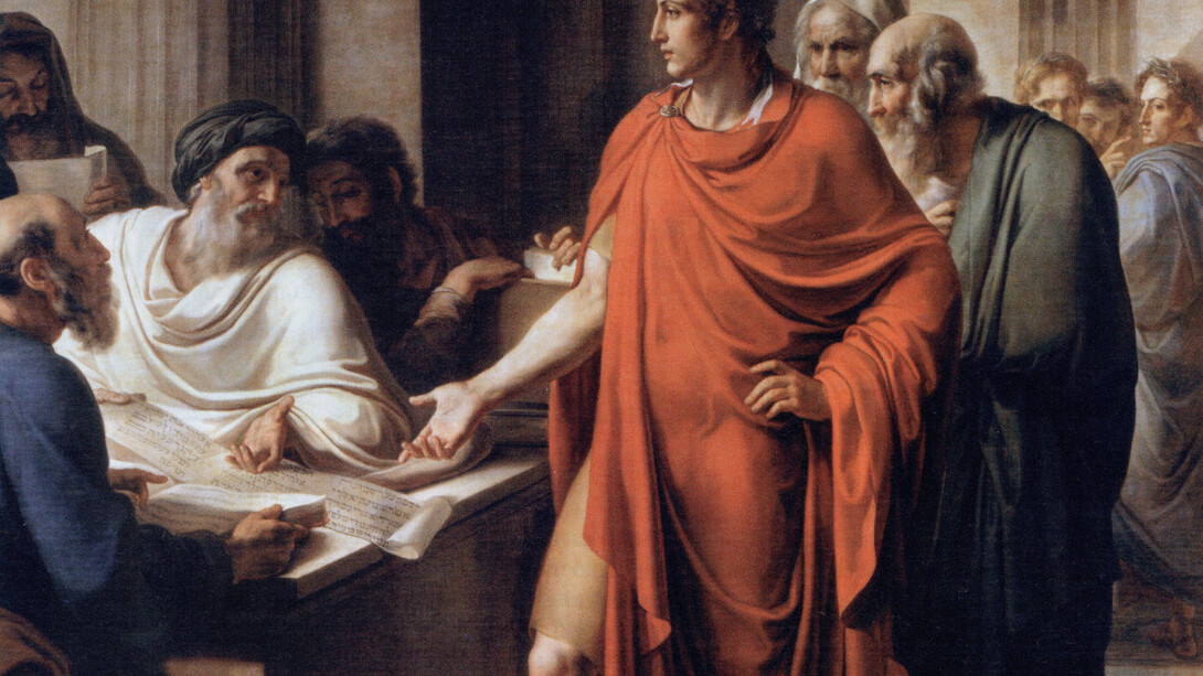 Vincenzo Camuccini, Tolomeo Filadelfo nella biblioteca di Alessandria