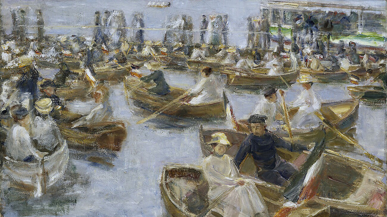 Max Liebermann, Abend am Uhlenhorster Fährhaus, 1910. Courtesy of Hamburger Kunsthalle