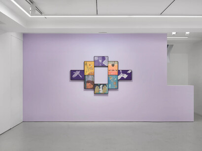 Claudia Martínez Garay, Borrowed air, exhibition view. Courtesy of Grimm