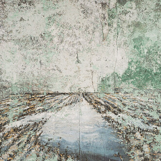 Anselm Kiefer
The Land of the Two Rivers (Zweistromland), 1995
Emulsion, acrylic, lead, salt through electrolysis and zinc plates-condenser, on canvas
416 x 710 cm
Guggenheim Bilbao Museoa
ANSELM KIEFER