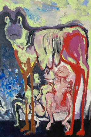 Chiao-Han Chueh/闕巧涵, She-wolf|母狼乳嬰, 2024. Courtesy of Nunu Fine Art