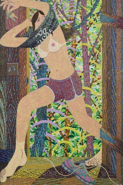 Benjamin Degen, Nostos, 2013, Oil on canvas over panel, 72 x 48 in. Courtesy: Susan Inglett Gallery, NYC.
