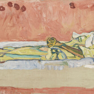 Ferdinand Hodler, Die tote Valentine Godé-Darel mit Rosen (detail), 1915. Courtesy of Aargauer Kunsthaus