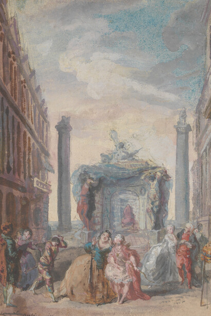 Gabriel de Saint-Aubin, Les fêtes vénitiennes, after 1759. Courtesy of the Metropolitan Museum of Art