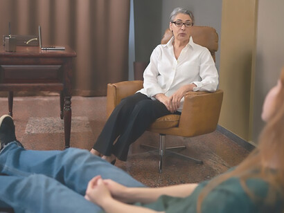 A poignant portrayal capturing the true essence of a young person immersed in psychological therapy, providing an authentic glimpse into the therapeutic journey