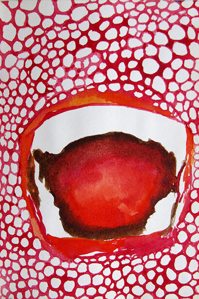 Karin Janssen, 'Silent Screams in the Valley of Uncanniness #78', 11 x 15 cm, watercolour on paper