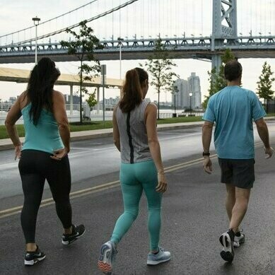 For friends celebrating their fitness journey together, helping each other stay motivated, and embracing creative exercise solutions regardless of time or energy constraints