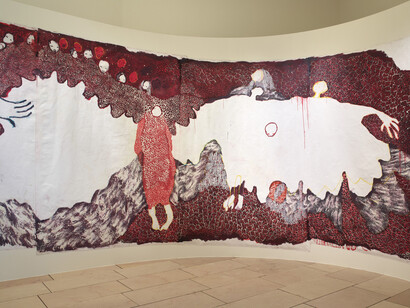 Open space #15 Portia Zvavahera, exhibition view. Courtesy of Fondation Louis Vuitton