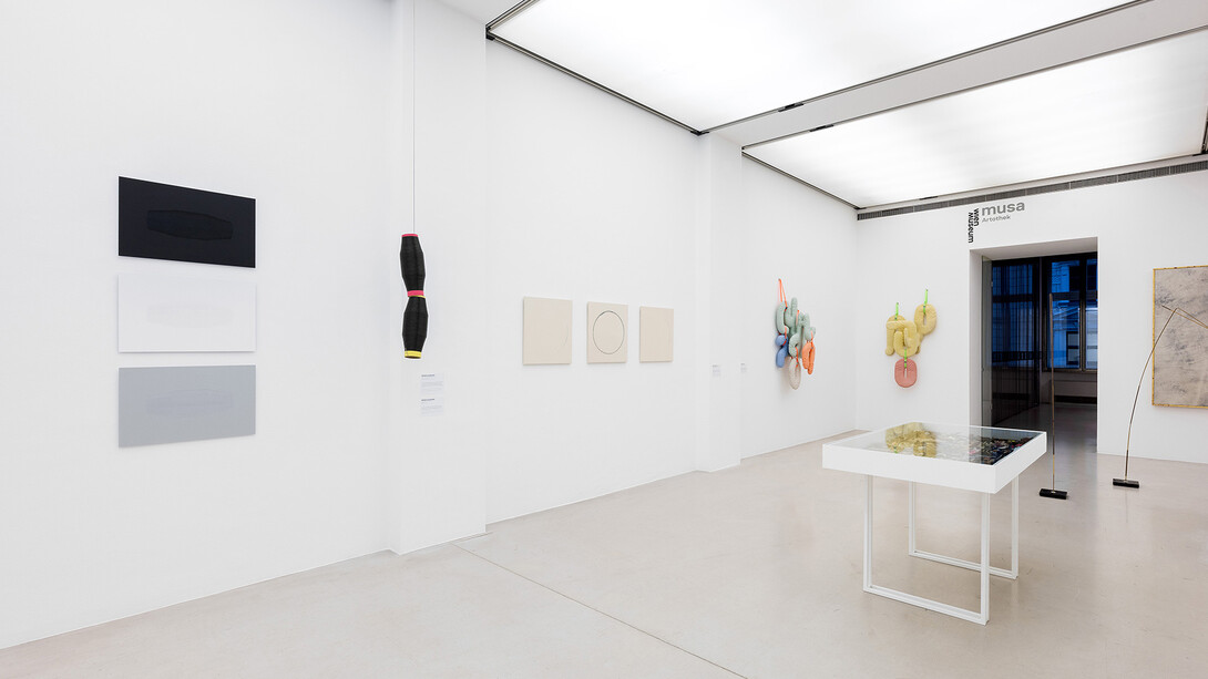 Various artists, Material passions, exhibition view. Courtesy of Musa Museum