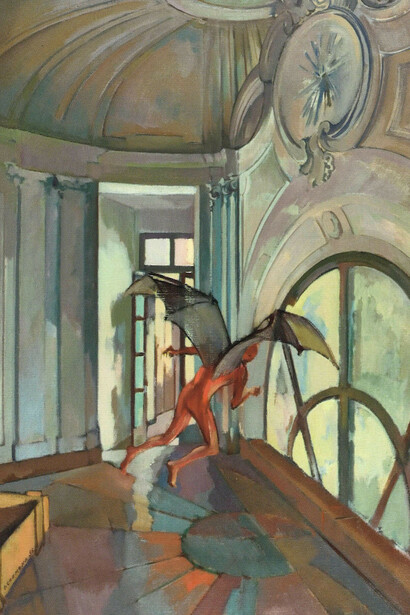 Italo Cremona, Interno con figura alata, 1956. Courtesy of Mart