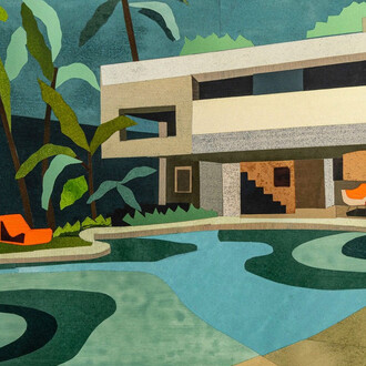 Andy Burgess, Elza Berquo house (detail), 2024. Courtesy of Lisa Sette Gallery