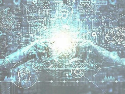 An AI reaching out to tap on its mainframe