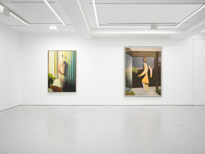 Jonathan Wateridge, Vanishing poin, exhibition view. Courtesy of GRIMM