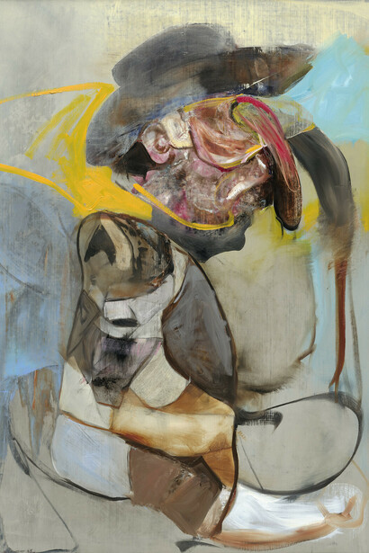 Gauguin con sombrero vaquero, Adrian Ghenie, 2020