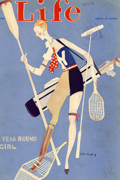 John Held, Jr., Life, December 17, 1925 (sports), 1925. Courtesy of BYU Museum of Art