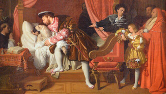 The Death of Leonardo da Vinci, by Ingres, 1818