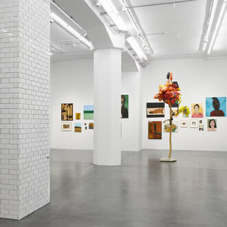 James Jarvaise and Henry Taylor, Sometimes a straight line has to be crooked, exhibition view. Courtesy of Hauser & Wirth Gallery