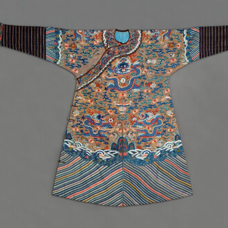 Manchu man’s semiformal court robe, mid-1800s. Courtesy of Denver Art Museum