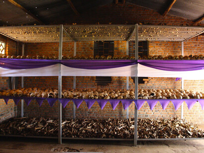 Interior del Memorial al Genocidio de Nyamata, Ruanda