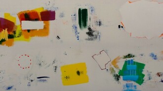 Drop Cloth Painting, Acrylic on Raw Canvas, 2008, 170x432 cm, détail