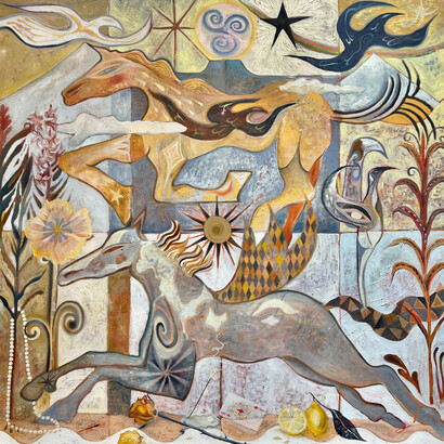 Margaret R. Thompson, Double mustang, 2024. Courtesy of Red Arrow Gallery