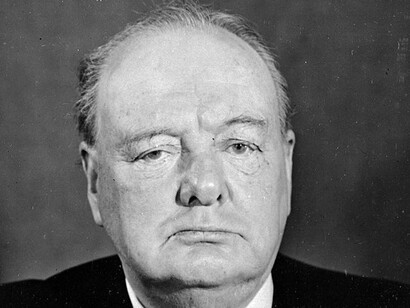Ritratto di Winston Churchill nle marzo 1945