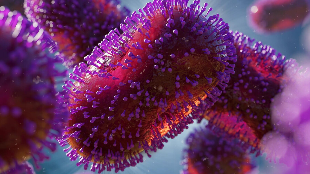 Monkeypox virus closeup