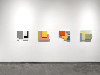 Rose Masterpol and Connie Goldman, Geometric dialogues, exhibition view. Courtesy of Nüart Gallery