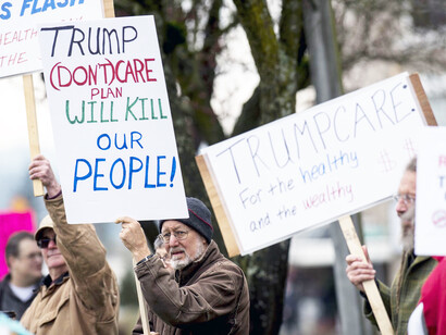 A protest against Trumpcare