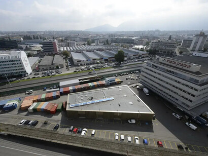 Visione dall'alto dei porti Franchi di Ginevra, Sizzera