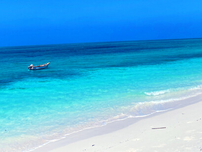 The scenic Lakshadweep landscape; in the Prime Minister's words, "Visiting Lakshwadeep was an enriching journey of learning and growing"