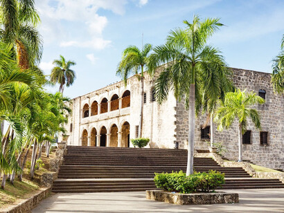 Alcázar de Colón, the first fortified European palace built in the Americas, former home of Diego Columbus built between 1510 and 1514, situated in Ciudad Colonial, the historic central neighborhood of Santo Domingo, in the Dominican Republic