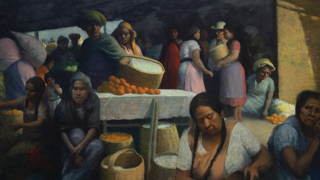 Elias Rivera, Oaxaca market, 1984. Courtesy of LewAllen Galleries