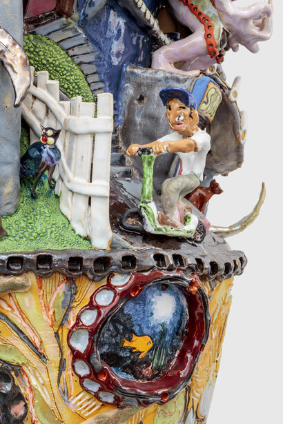 Sharif Farrag, Love complicated jug (detail), 2024. Courtesy of Jeffrey Deitch Gallery