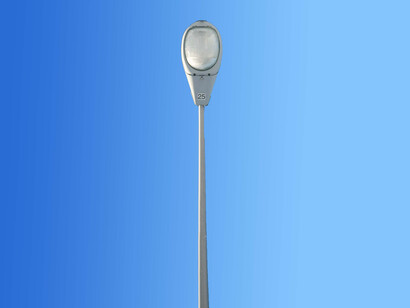 A street lamp with solar cells for recharging