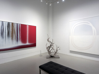 Various artists, Otherworldly landscapes, exhibition view. Courtesy of Sundaram Tagore Gallery