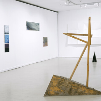 Various artists, Double passport – Me – Packed in a suitcase, exhibition view. Courtesy of Meno Parkas Gallery