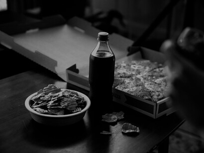 Pizza, soda and chips. Developed countries have unhealthy diets and a prevalence of obesity