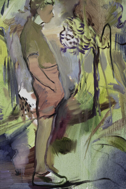 Jakub Čuška, The lost dandy, painting in exhibition. Courtesy of Jiri Svestka Gallery