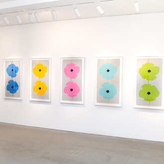 Donald Sultan, In bloom, exhibition view. Courtesy of David Benrimon Fine Art