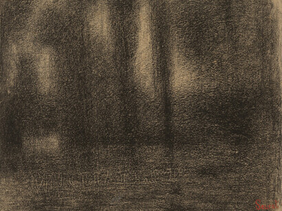 Georges Seura, Poplars, about 1883–84. Courtesy of J. Paul Getty Museum