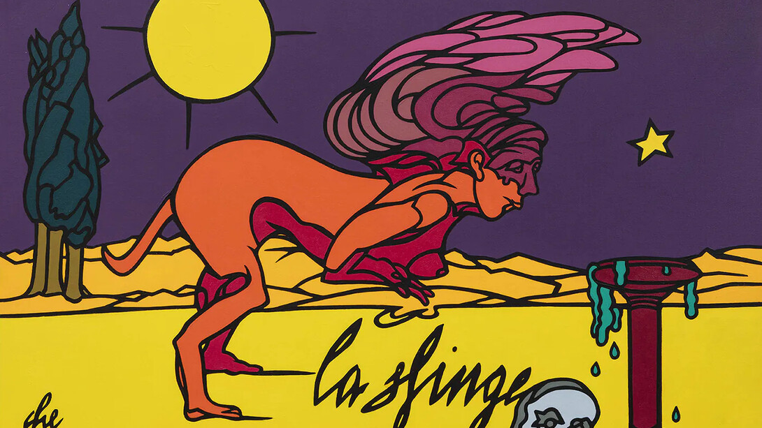 Valerio Adami, La sfinge (che divors chi non sa rispondere al suo quesito), 2024. Courtesy of Templon