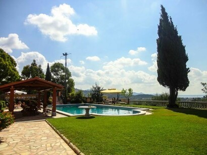 Garden and pool of a villa