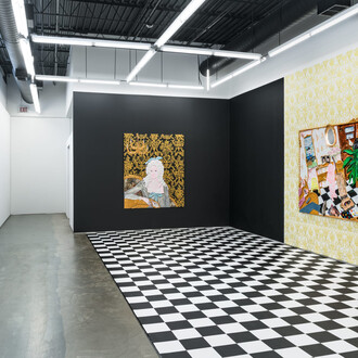 Yvette Mayorga, Pu$h thru, exhibition view. Courtesy of moniquemeloche gallery